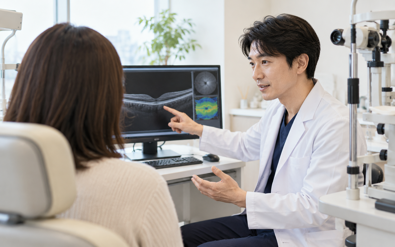 検査結果の説明を受けるイメージ